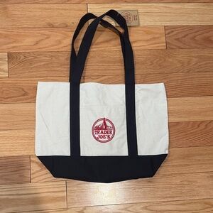 Trader Joe's Canvas Tote with Black Straps